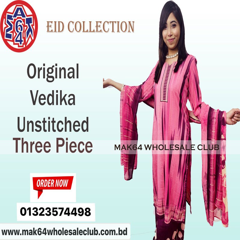 Original Vedika Unstitched Three Piece D.NO.1008