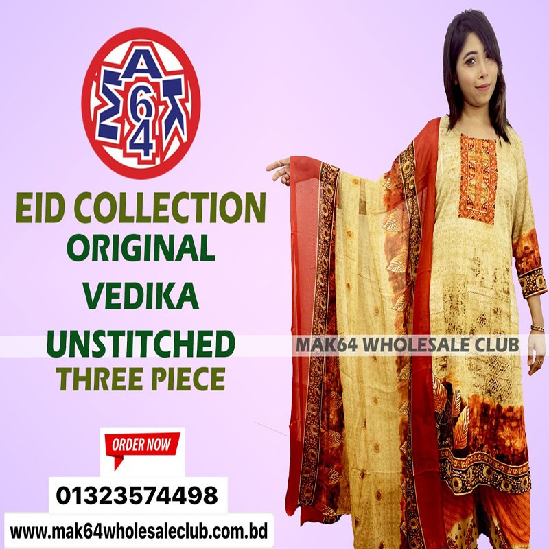 Original Vedika Unstitched Three Piece D.NO.1012