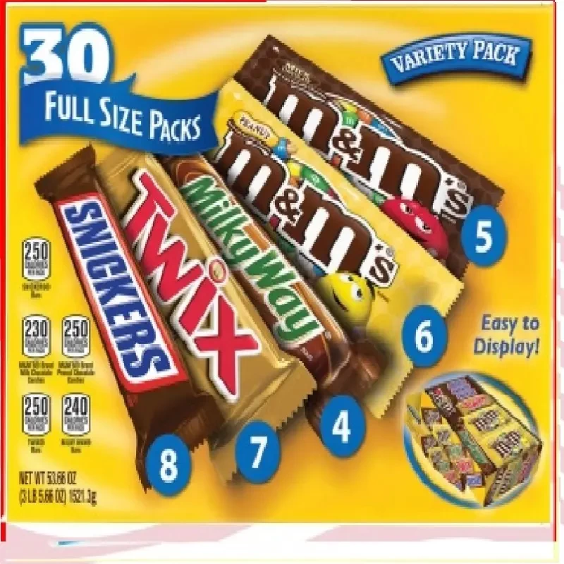 MARS Chocolate and Candy Full Size Variety Pack, 30 Count